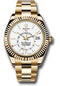 Rolex Yellow Gold Sky-Dweller Watch - White Index Dial - Oyster Bracelet - 326938 w