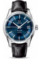 Omega De Ville Hour Vision Watch - 41 mm Steel Case - Blue Dial - Black Leather Strap - 431.33.41.21.03.001