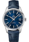 Omega De Ville Hour Vision Co-Axial Master Chronometer Watch - 41 mm Steel Case - Blue Dial - Unique Leather Strap - 433.33.41.21.03.001