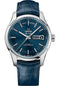 Omega De Ville Hour Vision Co-Axial Master Chronometer Annual Calendar Watch - 41 mm Steel Case - Blue Dial - Unique Leather Strap - 433.33.41.22.03.001