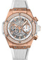 Hublot Big Bang Unico King Gold White Diamonds 42mm Watch - 42 mm - White Skeleton Dial-441.OE.2010.RW.1104