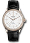 Rolex Cellini Time Watch - Everose - White Dial - Black Leather Strap - 50505 wbk