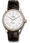 Rolex Cellini Time Watch - Everose Gold - White Dial - Brown Leather Strap - 50505 wbr