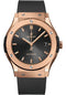 Hublot Classic Fusion Racing Grey King Gold Watch - 45 mm - Gray Dial - Gray Lined Rubber Strap-511.OX.7081.RX