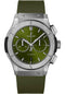 Hublot Classic Fusion Chronograph Titanium Green Watch - 42 mm - Green Dial - Green Lined Rubber Strap-541.NX.8970.RX