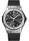 Hublot Classic Fusion Racing Grey Titanium Watch - 42 mm - Gray Dial - Gray Lined Rubber Strap-542.NX.7071.RX