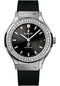 Hublot Classic Fusion Titanium Diamonds Watch - 38 mm - Black Dial - Black Lined Rubber Strap-565.NX.1470.RX.1204