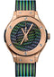 Hublot Classic Fusion Cruz Diez King Gold Watch - 38 mm - Cruz Diez Two-Level Dial - Black Rubber and Cruz Diez Leather Strap-565.OX.8900.VR.CZD19