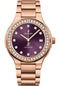 Hublot Classic Fusion King Gold Purple Diamonds Bracelet Watch - 38 mm - Purple Dial-568.OX.898V.OX.1204