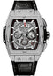 Hublot Spirit of Big Bang Titanium Pave Watch - 42 mm - Sapphire Dial - Black Rubber and Leather Strap-641.NX.0173.LR.1704