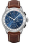 Breitling Premier Chronograph Watch - 42mm Steel Case - Blue Dial - Brown Croco Strap - A13315351C1P1