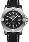 Breitling Avenger Automatic 43 Watch - Stainless Steel - Black Dial - Anthracite Calfskin Leather Strap - Tang Buckle - A17318101B1X1