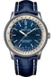 Breitling Navitimer 1 Automatic 38 Watch - Steel Case - Blue Dial - Blue Croco Strap - A17325211C1P1