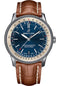 Breitling Navitimer 1 Automatic 38 Watch - Steel Case - Blue Dial - Gold Croco Strap - A17325211C1P2