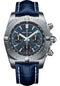 Breitling Chronomat B01 Chronograph 44 Watch - Steel Case - Blackeye Blue Dial - Blue Croco Strap - AB0115101C1P1