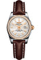 Breitling Galactic 29 Sleek Watch - Steel & rose Gold, gem-set bezel - Mother-Of-Pearl Dial - Brown Leather Strap - Tang Buckle - C7234853/A791/484X/A12BA.1
