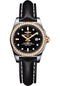 Breitling Galactic 29 Sleek Watch - Steel & rose Gold, gem-set bezel - Trophy Black Diamond Dial - Black Leather Strap - Tang Buckle - C7234853/BE86/477X/A12BA.1
