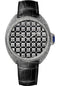 Cartier Cle de Cartier Serti Vibrant Limited Edition of 20 Watch - 40 mm White Gold Diamond Case - White Gold Dial - Black Alligator Strap - HPI01125