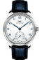 IWC Portugieser Automatic 40 - Stainless Steel Case - Silver-Plated Dial - Blue Alligator Leather Strap - IW358304