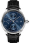 IWC Portugieser Hand-Wound Monopusher Edition Laureus Sport for Good Watch - 46.0 mm Stainless Steel Case - Blue Dial - Black Alligator Strap - IW515301