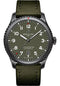 Breitling Aviator 8 Automatic 41 Black Steel Curtiss Warhawk Watch - DLC-Coated Stainless Steel - Green Dial - Khaki Green Calfskin Leather Strap - Folding Buckle - M173152A1L1X2