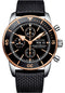 Breitling Superocean Heritage II Chronograph 44 Watch - Steel and Rose Gold Case - Volcano Black Dial - Black Rubber Aero Classic Strap - U13313121B1S1