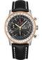 Breitling Navitimer Chronograph 41 Watch - Steel & Red Gold - Black Dial - Black Leather Strap - Folding Buckle - U13324211B1X2