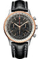 Breitling Navitimer 1 B01 Chronograph 43 Watch - Steel and Red Gold Case - Stratos Gray Dial - Black Croco Strap - UB0121211F1P1
