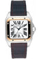Cartier Santos 100 Watch - Medium Steel and Gold Case - Alligator Strap - W20107X7