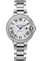 Cartier Ballon Bleu de Cartier Watch - 33 mm Steel Case - Diamond Bezel - W4BB0016