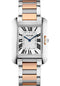 Cartier Tank Anglaise Watch - 34.7 mm Steel Case - Silver Dial - Pink Gold Bracelet - W5310043