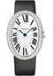 Cartier Baignoire Watch - Large White Gold Diamond Case - Fabric Strap - WB520009