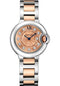 Cartier Ballon Bleu de Cartier Watch - 28 mm Steel Case - Pink Gold Bezel - Pink Dial - Pink Gold And Steel Bracelet - WE902052