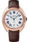 Cartier Cle de Cartier Watch - 40 mm Pink Gold Case - Silvered Dial - Brown Alligator Strap - WGCL0019