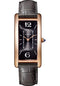 Cartier Tank Cintree Watch - 46.3 mm Pink Gold Case - Black Dial - Dark Gray Alligator Strap - WGTA0025