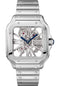 Cartier Santos de Cartier Watch - 39.8 mm Steel Case - Skeleton Dial - WHSA0015