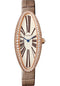 Cartier Baignoire Allongee Watch - 47 mm Pink Gold Diamond Case - Taupe Strap - WJBA0006