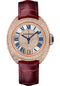 Cartier Cle de Cartier Watch - 35 mm Pink Gold Diamond Case - Pink Gold Diamond Dial - Bourdeau Alligator Strap - WJCL0036