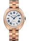 Cartier Cle de Cartier Watch - 35 mm Pink Gold Diamond Case - White Dial - WJCL0045
