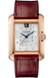 Cartier Tank Anglaise Watch - 39.2 mm Pink Gold Case - Diamond Dial - Bordeaux Alligator Strap - WJTA0006