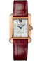 Cartier Tank Anglaise Watch - 30.2 mm Pink Gold Case - Diamond Dial - Bordeaux Alligator Strap - WJTA0007