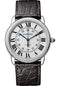 Cartier Ronde Solo Watch - 36 mm Steel Case - Black Round-Scale Alligator Strap - WSRN0013