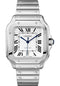 Cartier Santos de Cartier Watch - 39.8 mm Steel Case - Silvered Dial - WSSA0018