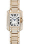 Cartier Tank Anglaise Watch - Small Pink Gold Diamond Case - Diamond Bracelet - HPI00558