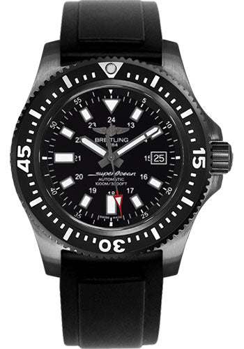 Breitling Superocean 44 Special Watch - Black Steel Case - Dial - Black Diver Pro II Strap - M1739313/BE92/131S/M20SS.1