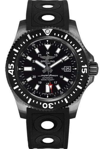 Breitling Superocean 44 Special Watch - Black Steel Case - Dial - Black Ocean Racer II Strap - M1739313/BE92/227S/M20SS.1