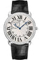 Cartier Ronde Louis Cartier Watch - Extra large White Gold Diamond Case - Alligator Strap - WR007002